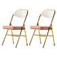 Scandinavian Open Back Velvet Side Chair Matte Finish Folding Dining Chairs White-Pink 2 Piece Set Clearhalo ' kitchen&dining_furn' 'Dining Chairs' 'Dining Tables & Seating' 'dining_chair' 'furn' 'furn_dining_chair' 'Furniture' 'furniture_dining_chair' 'Kitchen & Dining Furniture' 'kitchen' 4103543