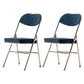 Scandinavian Open Back Velvet Side Chair Matte Finish Folding Dining Chairs Dark Blue 2 Piece Set Clearhalo ' kitchen&dining_furn' 'Dining Chairs' 'Dining Tables & Seating' 'dining_chair' 'furn' 'furn_dining_chair' 'Furniture' 'furniture_dining_chair' 'Kitchen & Dining Furniture' 'kitchen' 4103546