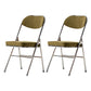 Scandinavian Open Back Velvet Side Chair Matte Finish Folding Dining Chairs Pea Green 2 Piece Set Clearhalo ' kitchen&dining_furn' 'Dining Chairs' 'Dining Tables & Seating' 'dining_chair' 'furn' 'furn_dining_chair' 'Furniture' 'furniture_dining_chair' 'Kitchen & Dining Furniture' 'kitchen' 4103549