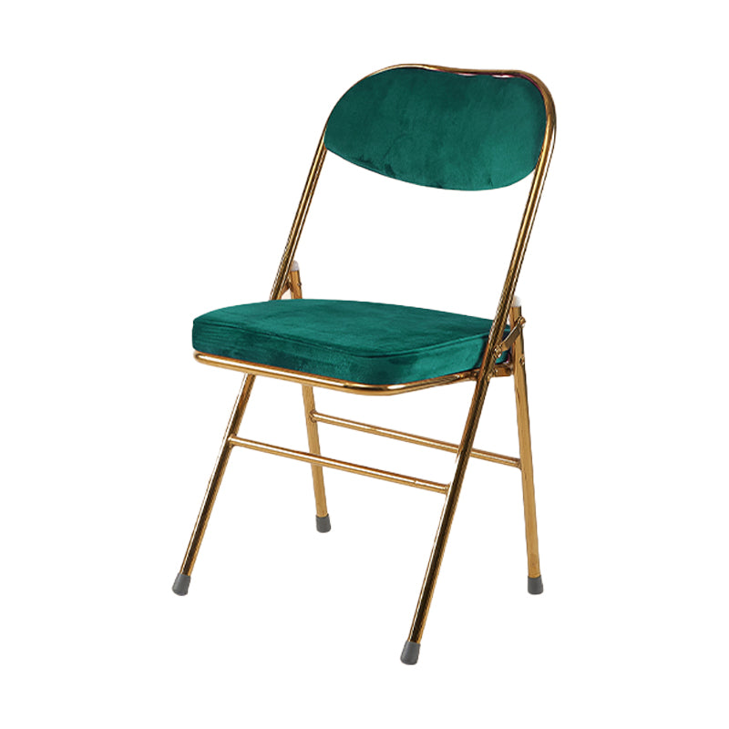Scandinavian Open Back Velvet Side Chair Matte Finish Folding Dining Chairs Blackish Green 1 Piece Clearhalo ' kitchen&dining_furn' 'Dining Chairs' 'Dining Tables & Seating' 'dining_chair' 'furn' 'furn_dining_chair' 'Furniture' 'furniture_dining_chair' 'Kitchen & Dining Furniture' 'kitchen' 4103551