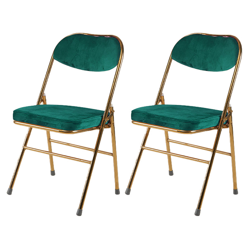 Scandinavian Open Back Velvet Side Chair Matte Finish Folding Dining Chairs Blackish Green 2 Piece Set Clearhalo ' kitchen&dining_furn' 'Dining Chairs' 'Dining Tables & Seating' 'dining_chair' 'furn' 'furn_dining_chair' 'Furniture' 'furniture_dining_chair' 'Kitchen & Dining Furniture' 'kitchen' 4103552