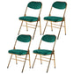 Scandinavian Open Back Velvet Side Chair Matte Finish Folding Dining Chairs Blackish Green 4 Piece Set Clearhalo ' kitchen&dining_furn' 'Dining Chairs' 'Dining Tables & Seating' 'dining_chair' 'furn' 'furn_dining_chair' 'Furniture' 'furniture_dining_chair' 'Kitchen & Dining Furniture' 'kitchen' 4103553