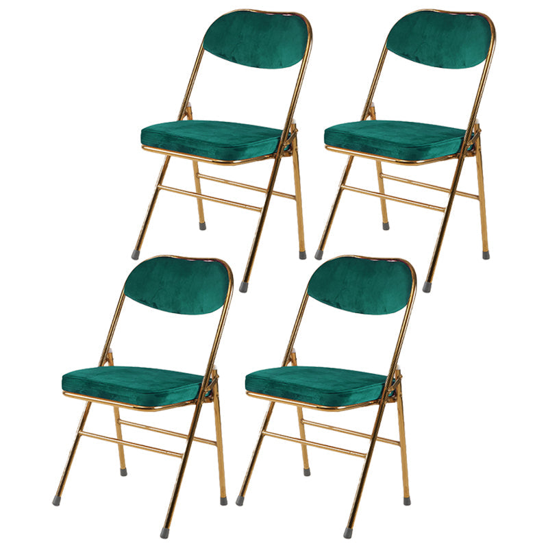 Scandinavian Open Back Velvet Side Chair Matte Finish Folding Dining Chairs Blackish Green 4 Piece Set Clearhalo ' kitchen&dining_furn' 'Dining Chairs' 'Dining Tables & Seating' 'dining_chair' 'furn' 'furn_dining_chair' 'Furniture' 'furniture_dining_chair' 'Kitchen & Dining Furniture' 'kitchen' 4103553