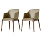 Scandinavian Leather Hotel Arm Chair Matte Finish Solid Back Dining Chair (Set of 2) Light Brown Clearhalo ' kitchen&dining_furn' 'Dining Chairs' 'Dining Tables & Seating' 'dining_chair' 'furn' 'furn_dining_chair' 'Furniture' 'furniture_dining_chair' 'Kitchen & Dining Furniture' 'kitchen' 4103561