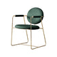 Modern Style Indoor Arm Chair Open Back Metal Upholstered Single Dining Room Chair Green Clearhalo ' kitchen&dining_furn' 'Dining Chairs' 'Dining Tables & Seating' 'dining_chair' 'furn' 'furn_dining_chair' 'Furniture' 'furniture_dining_chair' 'Kitchen & Dining Furniture' 'kitchen' 4103577
