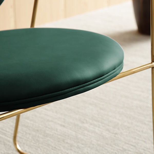 Modern Style Indoor Arm Chair Open Back Metal Upholstered Single Dining Room Chair Clearhalo ' kitchen&dining_furn' 'Dining Chairs' 'Dining Tables & Seating' 'dining_chair' 'furn' 'furn_dining_chair' 'Furniture' 'furniture_dining_chair' 'Kitchen & Dining Furniture' 'kitchen' 4103581