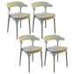 Glam Style Dining Chairs Plastic Kitchen Dining Armless Side Chairs (Set of 4) Grey Clearhalo ' kitchen&dining_furn' 'Dining Chairs' 'Dining Tables & Seating' 'dining_chair' 'furn' 'furn_dining_chair' 'Furniture' 'furniture_dining_chair' 'Kitchen & Dining Furniture' 'kitchen' 4103587