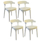 Glam Style Dining Chairs Plastic Kitchen Dining Armless Side Chairs (Set of 4) White Clearhalo ' kitchen&dining_furn' 'Dining Chairs' 'Dining Tables & Seating' 'dining_chair' 'furn' 'furn_dining_chair' 'Furniture' 'furniture_dining_chair' 'Kitchen & Dining Furniture' 'kitchen' 4103589