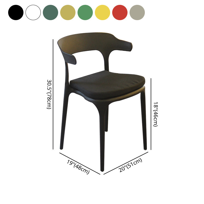Glam Style Dining Chairs Plastic Kitchen Dining Armless Side Chairs (Set of 4) Clearhalo ' kitchen&dining_furn' 'Dining Chairs' 'Dining Tables & Seating' 'dining_chair' 'furn' 'furn_dining_chair' 'Furniture' 'furniture_dining_chair' 'Kitchen & Dining Furniture' 'kitchen' 4103598
