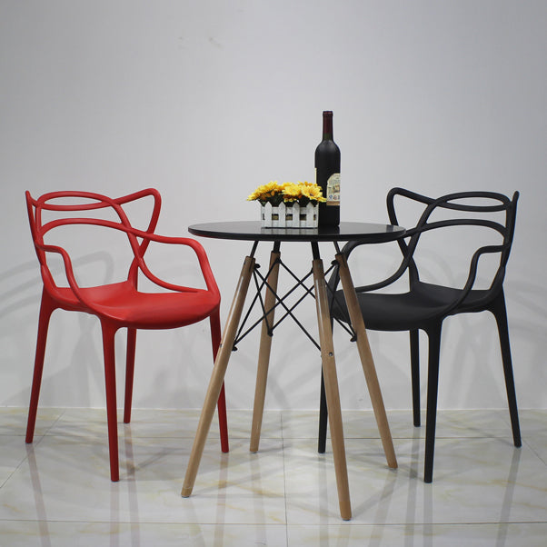 Glam Style Dining Chairs Plastic Kitchen Dining Arm Side Chairs (Set of 4) Clearhalo ' kitchen&dining_furn' 'Dining Chairs' 'Dining Tables & Seating' 'dining_chair' 'furn' 'furn_dining_chair' 'Furniture' 'furniture_dining_chair' 'Kitchen & Dining Furniture' 'kitchen' 4103604