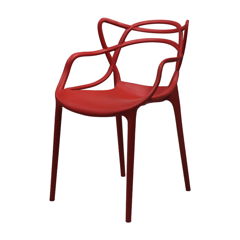 Glam Style Dining Chairs Plastic Kitchen Dining Arm Side Chairs (Set of 4) Clearhalo ' kitchen&dining_furn' 'Dining Chairs' 'Dining Tables & Seating' 'dining_chair' 'furn' 'furn_dining_chair' 'Furniture' 'furniture_dining_chair' 'Kitchen & Dining Furniture' 'kitchen' 4103608