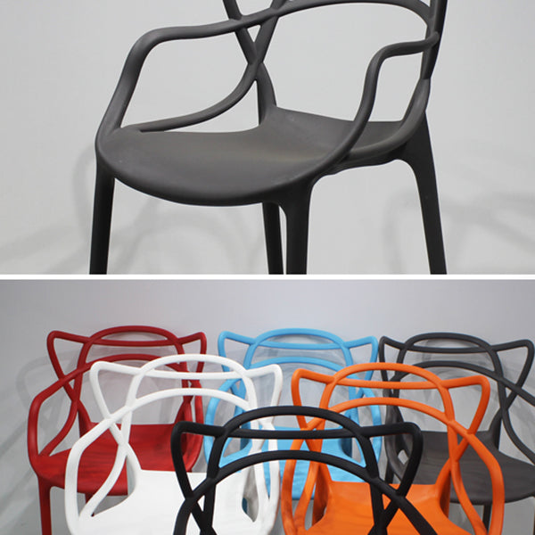 Glam Style Dining Chairs Plastic Kitchen Dining Arm Side Chairs (Set of 4) Clearhalo ' kitchen&dining_furn' 'Dining Chairs' 'Dining Tables & Seating' 'dining_chair' 'furn' 'furn_dining_chair' 'Furniture' 'furniture_dining_chair' 'Kitchen & Dining Furniture' 'kitchen' 4103609