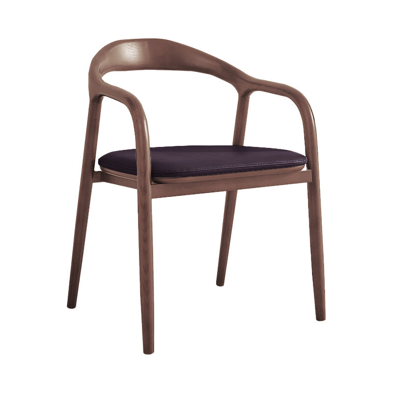 Traditional Style Ash Wood Chair Kitchen Dining Open Back Arm Chairs Set Black 1 Piece Clearhalo ' kitchen&dining_furn' 'Dining Chairs' 'Dining Tables & Seating' 'dining_chair' 'furn' 'furn_dining_chair' 'Furniture' 'furniture_dining_chair' 'Kitchen & Dining Furniture' 'kitchen' 4103618