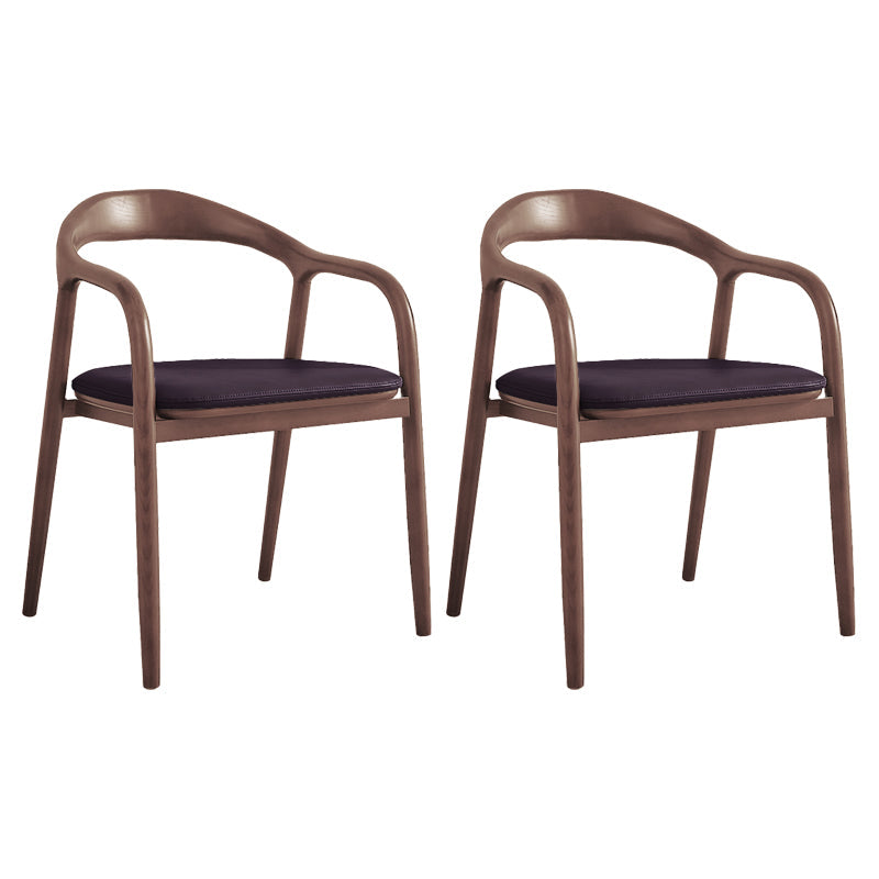 Traditional Style Ash Wood Chair Kitchen Dining Open Back Arm Chairs Set Black 2 Piece Set Clearhalo ' kitchen&dining_furn' 'Dining Chairs' 'Dining Tables & Seating' 'dining_chair' 'furn' 'furn_dining_chair' 'Furniture' 'furniture_dining_chair' 'Kitchen & Dining Furniture' 'kitchen' 4103619