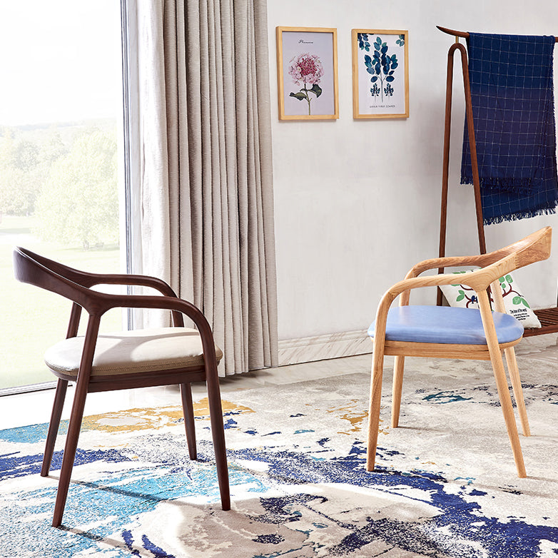 Traditional Style Ash Wood Chair Kitchen Dining Open Back Arm Chairs Set Clearhalo ' kitchen&dining_furn' 'Dining Chairs' 'Dining Tables & Seating' 'dining_chair' 'furn' 'furn_dining_chair' 'Furniture' 'furniture_dining_chair' 'Kitchen & Dining Furniture' 'kitchen' 4103622