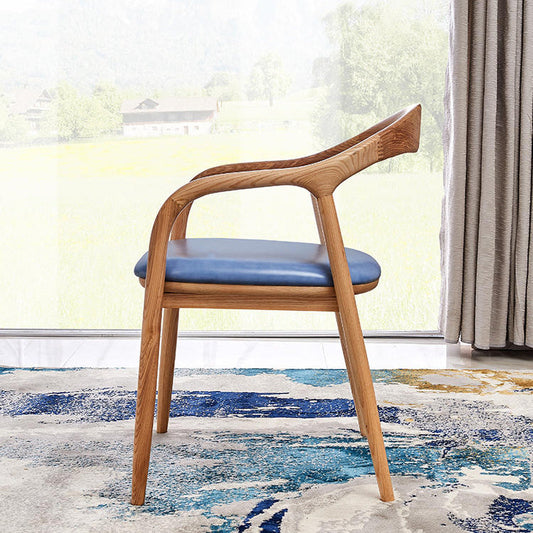 Traditional Style Ash Wood Chair Kitchen Dining Open Back Arm Chairs Set Clearhalo ' kitchen&dining_furn' 'Dining Chairs' 'Dining Tables & Seating' 'dining_chair' 'furn' 'furn_dining_chair' 'Furniture' 'furniture_dining_chair' 'Kitchen & Dining Furniture' 'kitchen' 4103623