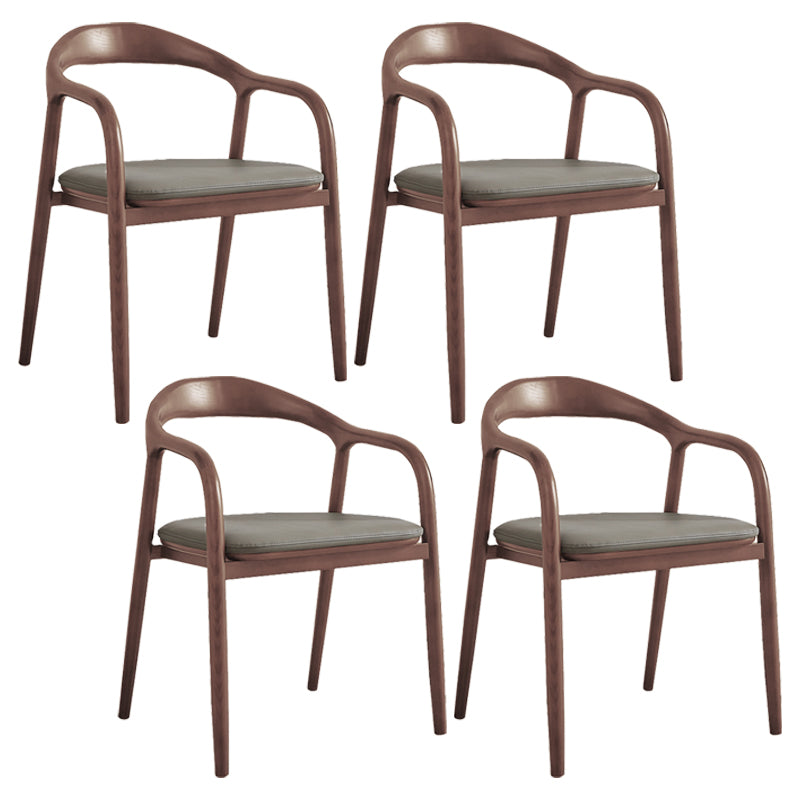 Traditional Style Ash Wood Chair Kitchen Dining Open Back Arm Chairs Set Grey 4 Piece Set Clearhalo ' kitchen&dining_furn' 'Dining Chairs' 'Dining Tables & Seating' 'dining_chair' 'furn' 'furn_dining_chair' 'Furniture' 'furniture_dining_chair' 'Kitchen & Dining Furniture' 'kitchen' 4103634