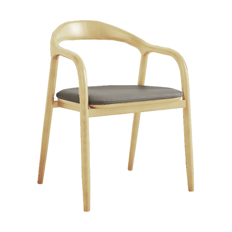 Traditional Style Ash Wood Chair Kitchen Dining Open Back Arm Chairs Set Light Gray 1 Piece Clearhalo ' kitchen&dining_furn' 'Dining Chairs' 'Dining Tables & Seating' 'dining_chair' 'furn' 'furn_dining_chair' 'Furniture' 'furniture_dining_chair' 'Kitchen & Dining Furniture' 'kitchen' 4103635