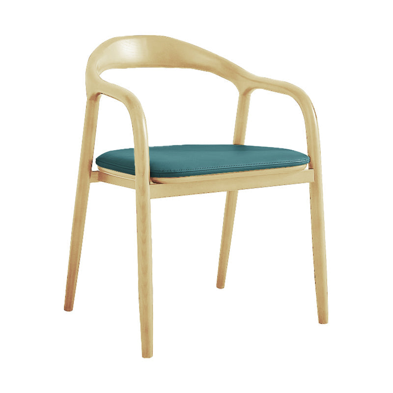 Traditional Style Ash Wood Chair Kitchen Dining Open Back Arm Chairs Set Blue 1 Piece Clearhalo ' kitchen&dining_furn' 'Dining Chairs' 'Dining Tables & Seating' 'dining_chair' 'furn' 'furn_dining_chair' 'Furniture' 'furniture_dining_chair' 'Kitchen & Dining Furniture' 'kitchen' 4103639