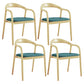 Traditional Style Ash Wood Chair Kitchen Dining Open Back Arm Chairs Set Blue 4 Piece Set Clearhalo ' kitchen&dining_furn' 'Dining Chairs' 'Dining Tables & Seating' 'dining_chair' 'furn' 'furn_dining_chair' 'Furniture' 'furniture_dining_chair' 'Kitchen & Dining Furniture' 'kitchen' 4103641