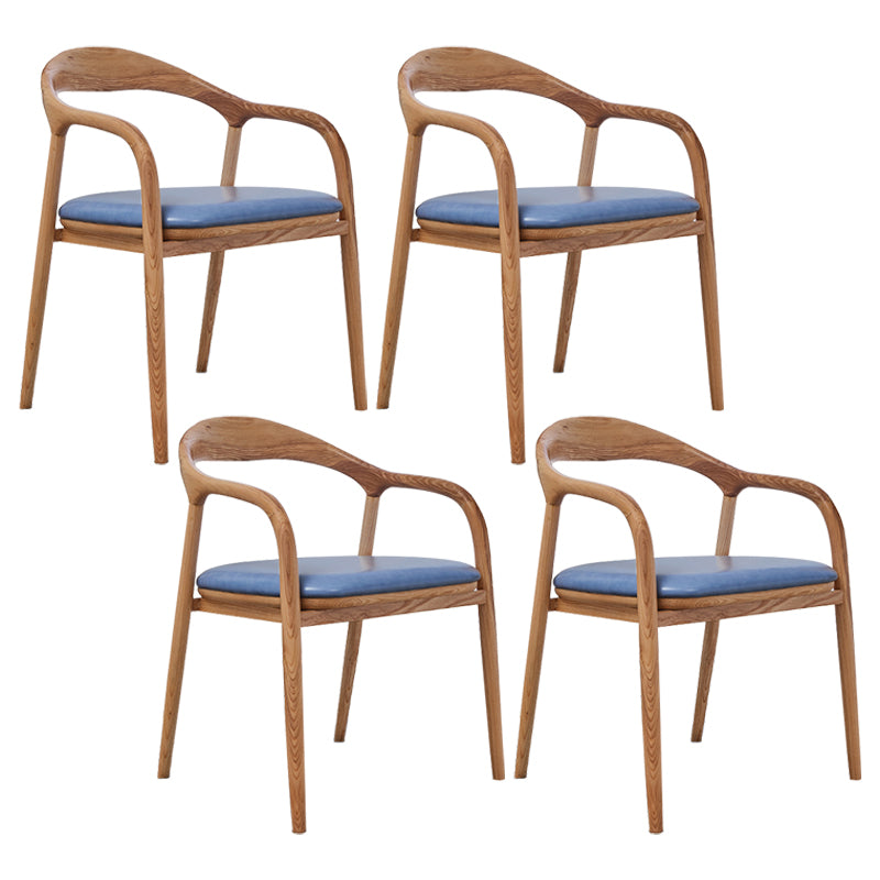 Traditional Style Ash Wood Chair Kitchen Dining Open Back Arm Chairs Set Wood 4 Piece Set Clearhalo ' kitchen&dining_furn' 'Dining Chairs' 'Dining Tables & Seating' 'dining_chair' 'furn' 'furn_dining_chair' 'Furniture' 'furniture_dining_chair' 'Kitchen & Dining Furniture' 'kitchen' 4103644