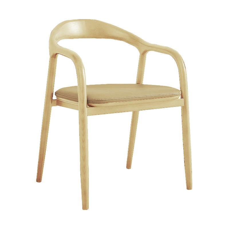 Traditional Style Ash Wood Chair Kitchen Dining Open Back Arm Chairs Set Khaki 1 Piece Clearhalo ' kitchen&dining_furn' 'Dining Chairs' 'Dining Tables & Seating' 'dining_chair' 'furn' 'furn_dining_chair' 'Furniture' 'furniture_dining_chair' 'Kitchen & Dining Furniture' 'kitchen' 4103645