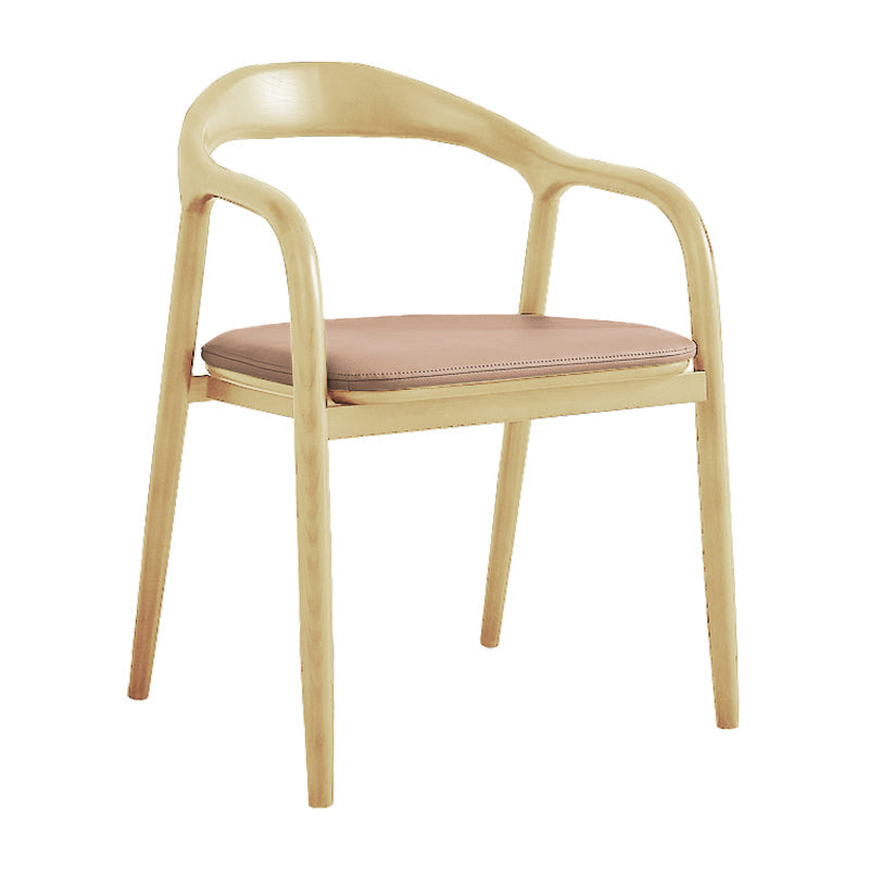 Traditional Style Ash Wood Chair Kitchen Dining Open Back Arm Chairs Set Light Brown 1 Piece Clearhalo ' kitchen&dining_furn' 'Dining Chairs' 'Dining Tables & Seating' 'dining_chair' 'furn' 'furn_dining_chair' 'Furniture' 'furniture_dining_chair' 'Kitchen & Dining Furniture' 'kitchen' 4103648