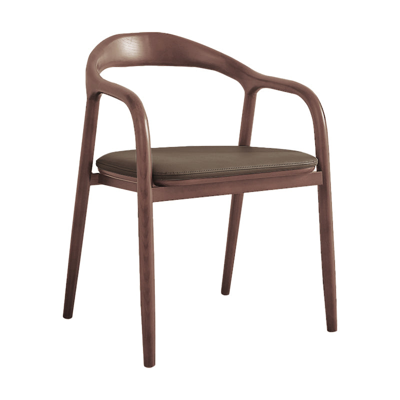 Traditional Style Ash Wood Chair Kitchen Dining Open Back Arm Chairs Set Coffee 1 Piece Clearhalo ' kitchen&dining_furn' 'Dining Chairs' 'Dining Tables & Seating' 'dining_chair' 'furn' 'furn_dining_chair' 'Furniture' 'furniture_dining_chair' 'Kitchen & Dining Furniture' 'kitchen' 4103651