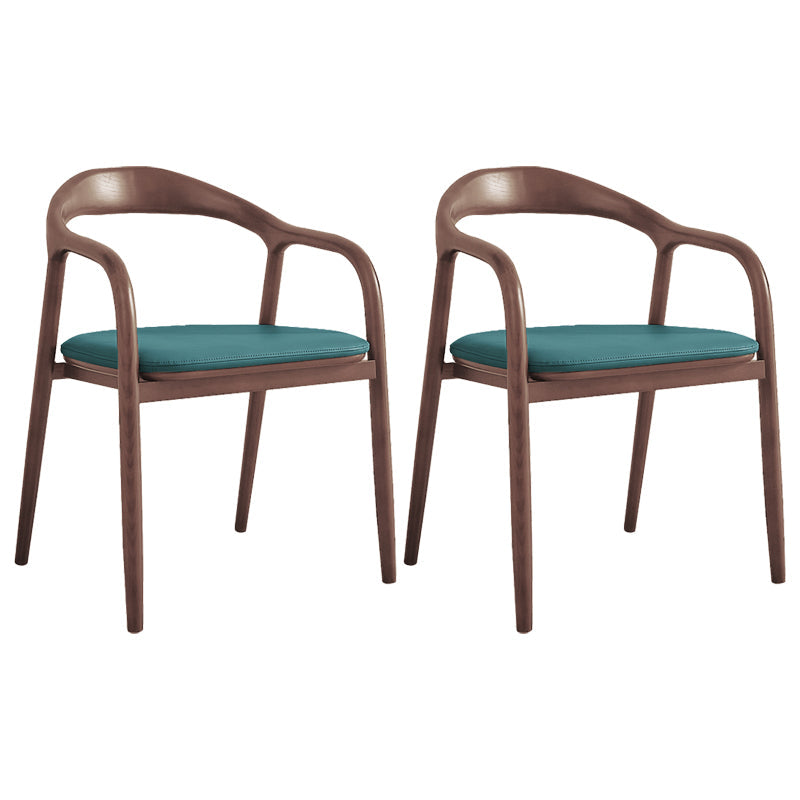 Traditional Style Ash Wood Chair Kitchen Dining Open Back Arm Chairs Set Dark Blue 2 Piece Set Clearhalo ' kitchen&dining_furn' 'Dining Chairs' 'Dining Tables & Seating' 'dining_chair' 'furn' 'furn_dining_chair' 'Furniture' 'furniture_dining_chair' 'Kitchen & Dining Furniture' 'kitchen' 4103655