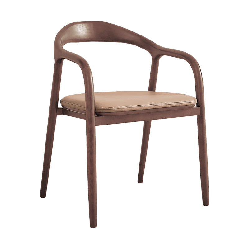 Traditional Style Ash Wood Chair Kitchen Dining Open Back Arm Chairs Set Light Khaki 1 Piece Clearhalo ' kitchen&dining_furn' 'Dining Chairs' 'Dining Tables & Seating' 'dining_chair' 'furn' 'furn_dining_chair' 'Furniture' 'furniture_dining_chair' 'Kitchen & Dining Furniture' 'kitchen' 4103657