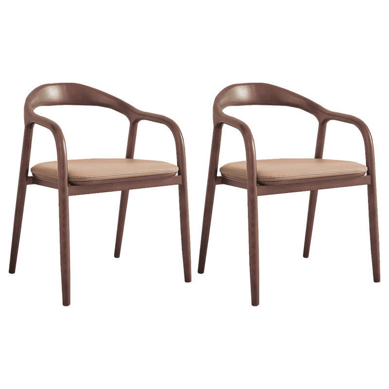 Traditional Style Ash Wood Chair Kitchen Dining Open Back Arm Chairs Set Light Khaki 2 Piece Set Clearhalo ' kitchen&dining_furn' 'Dining Chairs' 'Dining Tables & Seating' 'dining_chair' 'furn' 'furn_dining_chair' 'Furniture' 'furniture_dining_chair' 'Kitchen & Dining Furniture' 'kitchen' 4103658