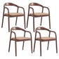 Traditional Style Ash Wood Chair Kitchen Dining Open Back Arm Chairs Set Light Khaki 4 Piece Set Clearhalo ' kitchen&dining_furn' 'Dining Chairs' 'Dining Tables & Seating' 'dining_chair' 'furn' 'furn_dining_chair' 'Furniture' 'furniture_dining_chair' 'Kitchen & Dining Furniture' 'kitchen' 4103659