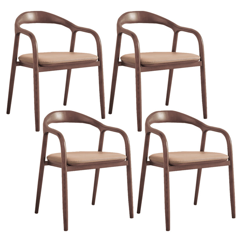 Traditional Style Ash Wood Chair Kitchen Dining Open Back Arm Chairs Set Light Khaki 4 Piece Set Clearhalo ' kitchen&dining_furn' 'Dining Chairs' 'Dining Tables & Seating' 'dining_chair' 'furn' 'furn_dining_chair' 'Furniture' 'furniture_dining_chair' 'Kitchen & Dining Furniture' 'kitchen' 4103659