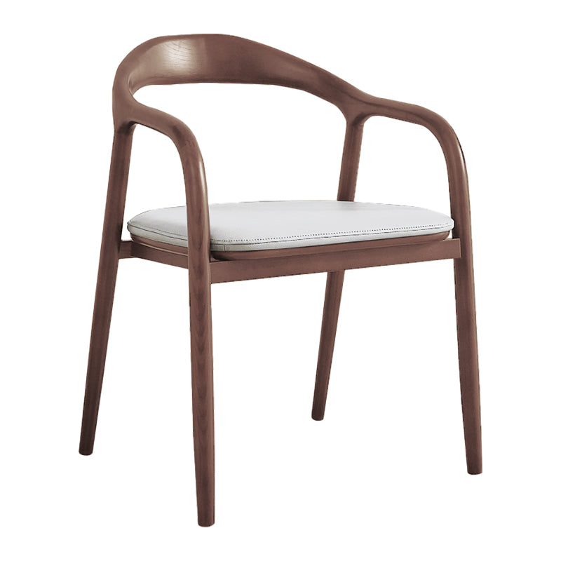 Traditional Style Ash Wood Chair Kitchen Dining Open Back Arm Chairs Set Off-White 1 Piece Clearhalo ' kitchen&dining_furn' 'Dining Chairs' 'Dining Tables & Seating' 'dining_chair' 'furn' 'furn_dining_chair' 'Furniture' 'furniture_dining_chair' 'Kitchen & Dining Furniture' 'kitchen' 4103660