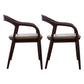 Traditional Style Ash Wood Chair Kitchen Dining Open Back Arm Chairs Set Walnut 2 Piece Set Clearhalo ' kitchen&dining_furn' 'Dining Chairs' 'Dining Tables & Seating' 'dining_chair' 'furn' 'furn_dining_chair' 'Furniture' 'furniture_dining_chair' 'Kitchen & Dining Furniture' 'kitchen' 4103664