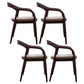 Traditional Style Ash Wood Chair Kitchen Dining Open Back Arm Chairs Set Walnut 4 Piece Set Clearhalo ' kitchen&dining_furn' 'Dining Chairs' 'Dining Tables & Seating' 'dining_chair' 'furn' 'furn_dining_chair' 'Furniture' 'furniture_dining_chair' 'Kitchen & Dining Furniture' 'kitchen' 4103665