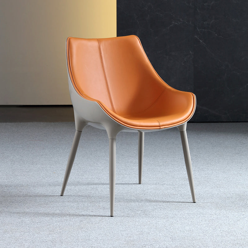 Contemporary Style Dining Side Chairs Kitchen Arm Side Chair with Metal Legs (Set of 2) Clearhalo ' kitchen&dining_furn' 'Dining Chairs' 'Dining Tables & Seating' 'dining_chair' 'furn' 'furn_dining_chair' 'Furniture' 'furniture_dining_chair' 'Kitchen & Dining Furniture' 'kitchen' 4103691