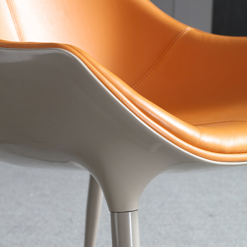 Contemporary Style Dining Side Chairs Kitchen Arm Side Chair with Metal Legs (Set of 2) Clearhalo ' kitchen&dining_furn' 'Dining Chairs' 'Dining Tables & Seating' 'dining_chair' 'furn' 'furn_dining_chair' 'Furniture' 'furniture_dining_chair' 'Kitchen & Dining Furniture' 'kitchen' 4103699