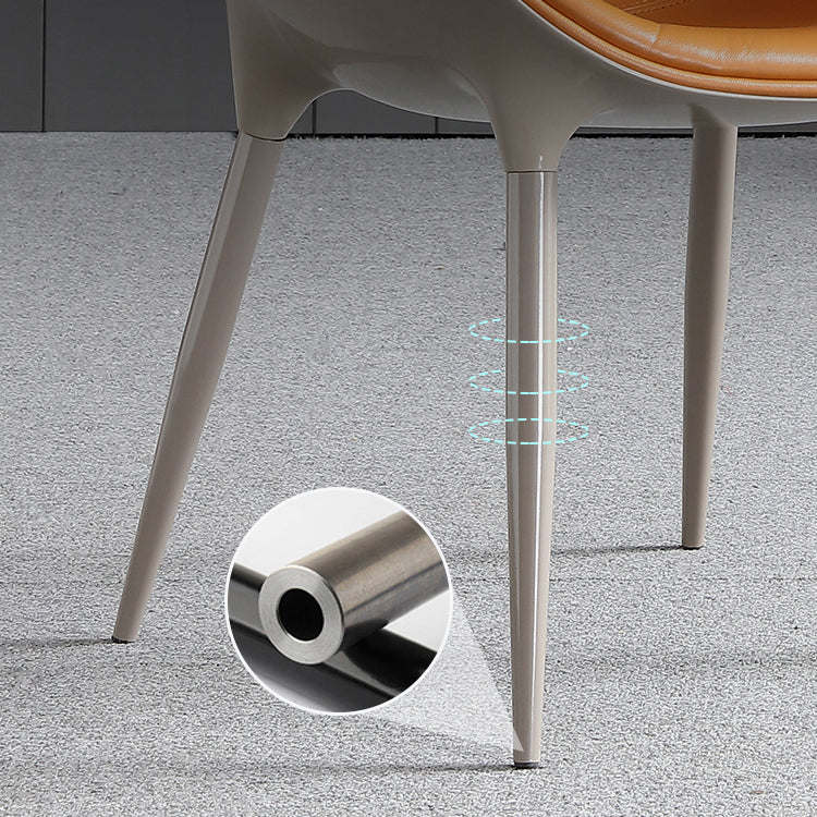 Contemporary Style Dining Side Chairs Kitchen Arm Side Chair with Metal Legs (Set of 2) Clearhalo ' kitchen&dining_furn' 'Dining Chairs' 'Dining Tables & Seating' 'dining_chair' 'furn' 'furn_dining_chair' 'Furniture' 'furniture_dining_chair' 'Kitchen & Dining Furniture' 'kitchen' 4103700