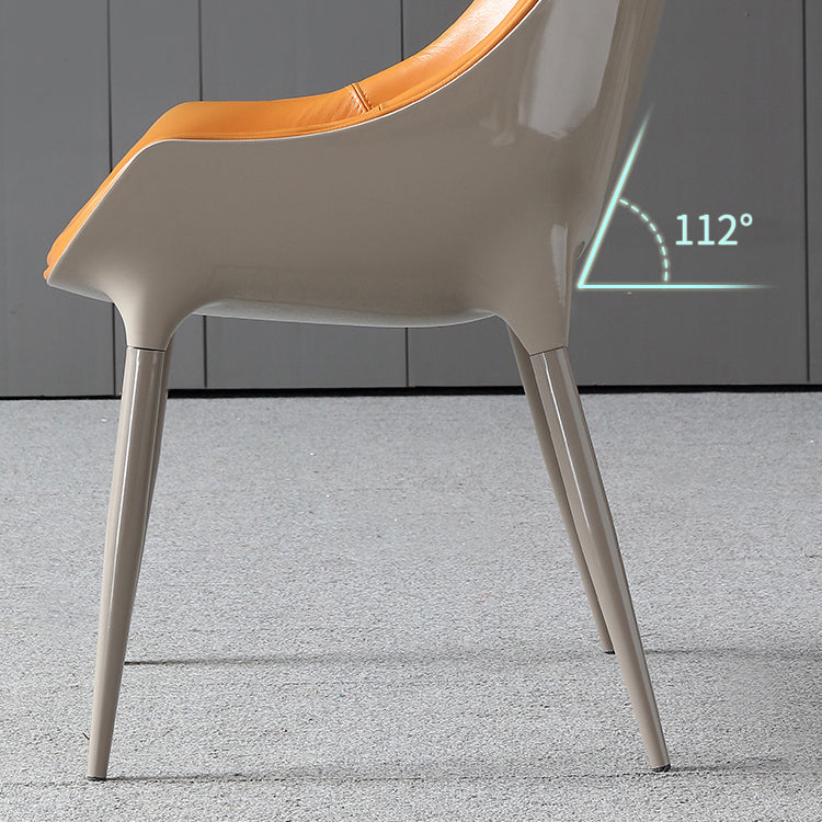 Contemporary Style Dining Side Chairs Kitchen Arm Side Chair with Metal Legs (Set of 2) Clearhalo ' kitchen&dining_furn' 'Dining Chairs' 'Dining Tables & Seating' 'dining_chair' 'furn' 'furn_dining_chair' 'Furniture' 'furniture_dining_chair' 'Kitchen & Dining Furniture' 'kitchen' 4103701