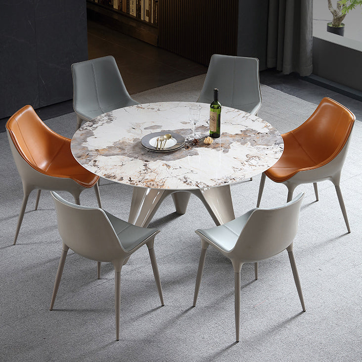 Contemporary Style Dining Side Chairs Kitchen Arm Side Chair with Metal Legs (Set of 2) Clearhalo ' kitchen&dining_furn' 'Dining Chairs' 'Dining Tables & Seating' 'dining_chair' 'furn' 'furn_dining_chair' 'Furniture' 'furniture_dining_chair' 'Kitchen & Dining Furniture' 'kitchen' 4103703