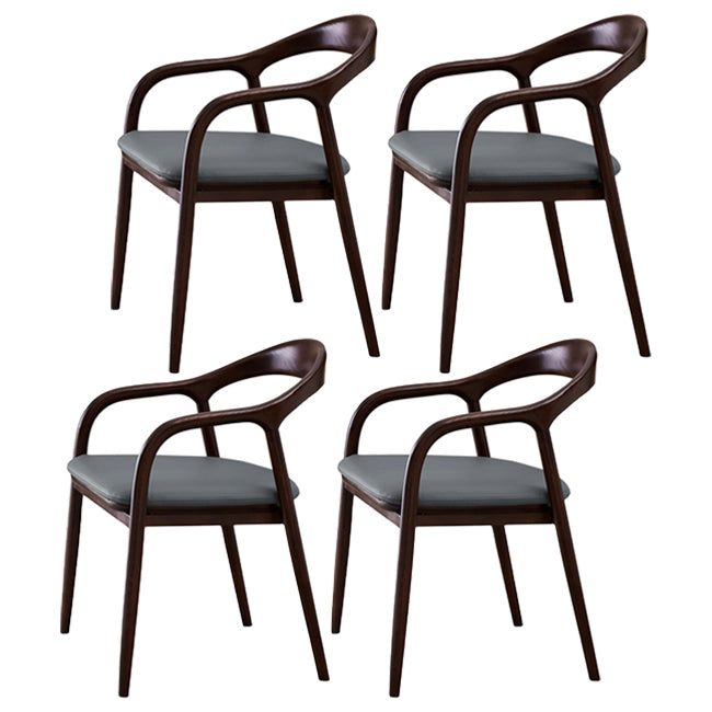 Traditional Style Ash Wood Chair Open Back Arm Dining Kitchen Chairs Set Grey 4 Piece Set Clearhalo ' kitchen&dining_furn' 'Dining Chairs' 'Dining Tables & Seating' 'dining_chair' 'furn' 'furn_dining_chair' 'Furniture' 'furniture_dining_chair' 'Kitchen & Dining Furniture' 'kitchen' 4103710