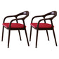 Traditional Style Ash Wood Chair Open Back Arm Dining Kitchen Chairs Set Red 2 Piece Set Clearhalo ' kitchen&dining_furn' 'Dining Chairs' 'Dining Tables & Seating' 'dining_chair' 'furn' 'furn_dining_chair' 'Furniture' 'furniture_dining_chair' 'Kitchen & Dining Furniture' 'kitchen' 4103714