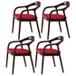 Traditional Style Ash Wood Chair Open Back Arm Dining Kitchen Chairs Set Red 4 Piece Set Clearhalo ' kitchen&dining_furn' 'Dining Chairs' 'Dining Tables & Seating' 'dining_chair' 'furn' 'furn_dining_chair' 'Furniture' 'furniture_dining_chair' 'Kitchen & Dining Furniture' 'kitchen' 4103716