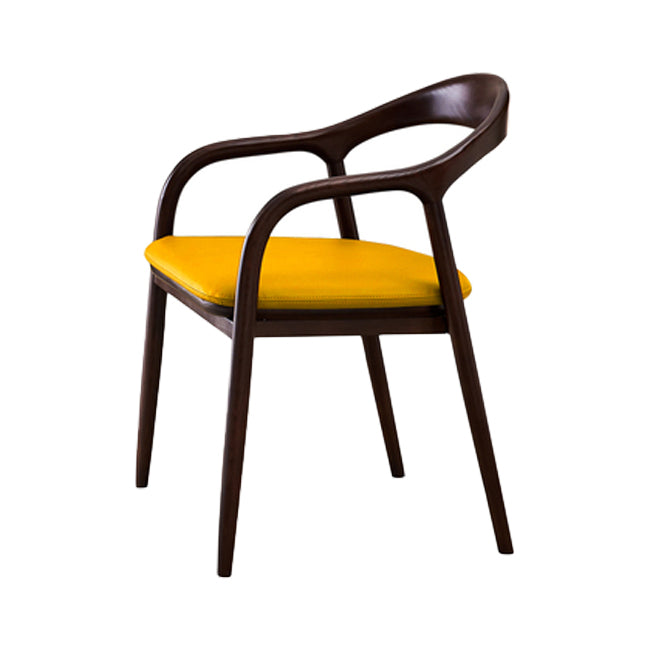 Traditional Style Ash Wood Chair Open Back Arm Dining Kitchen Chairs Set Yellow 1 Piece Clearhalo ' kitchen&dining_furn' 'Dining Chairs' 'Dining Tables & Seating' 'dining_chair' 'furn' 'furn_dining_chair' 'Furniture' 'furniture_dining_chair' 'Kitchen & Dining Furniture' 'kitchen' 4103718