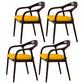 Traditional Style Ash Wood Chair Open Back Arm Dining Kitchen Chairs Set Yellow 4 Piece Set Clearhalo ' kitchen&dining_furn' 'Dining Chairs' 'Dining Tables & Seating' 'dining_chair' 'furn' 'furn_dining_chair' 'Furniture' 'furniture_dining_chair' 'Kitchen & Dining Furniture' 'kitchen' 4103722