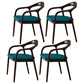 Traditional Style Ash Wood Chair Open Back Arm Dining Kitchen Chairs Set Blue 4 Piece Set Clearhalo ' kitchen&dining_furn' 'Dining Chairs' 'Dining Tables & Seating' 'dining_chair' 'furn' 'furn_dining_chair' 'Furniture' 'furniture_dining_chair' 'Kitchen & Dining Furniture' 'kitchen' 4103725