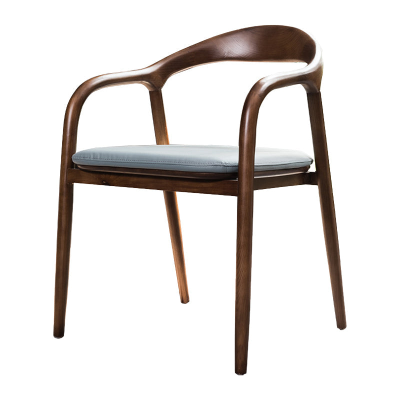 Traditional Style Ash Wood Chair Open Back Arm Dining Kitchen Chairs Set Light Blue 1 Piece Clearhalo ' kitchen&dining_furn' 'Dining Chairs' 'Dining Tables & Seating' 'dining_chair' 'furn' 'furn_dining_chair' 'Furniture' 'furniture_dining_chair' 'Kitchen & Dining Furniture' 'kitchen' 4103726