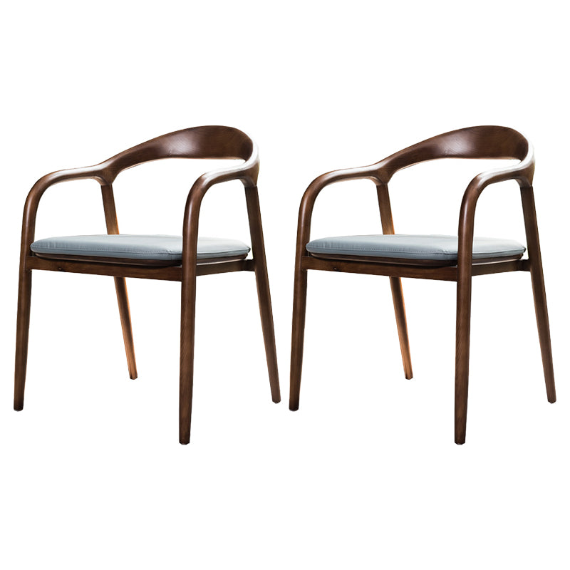 Traditional Style Ash Wood Chair Open Back Arm Dining Kitchen Chairs Set Light Blue 2 Piece Set Clearhalo ' kitchen&dining_furn' 'Dining Chairs' 'Dining Tables & Seating' 'dining_chair' 'furn' 'furn_dining_chair' 'Furniture' 'furniture_dining_chair' 'Kitchen & Dining Furniture' 'kitchen' 4103727