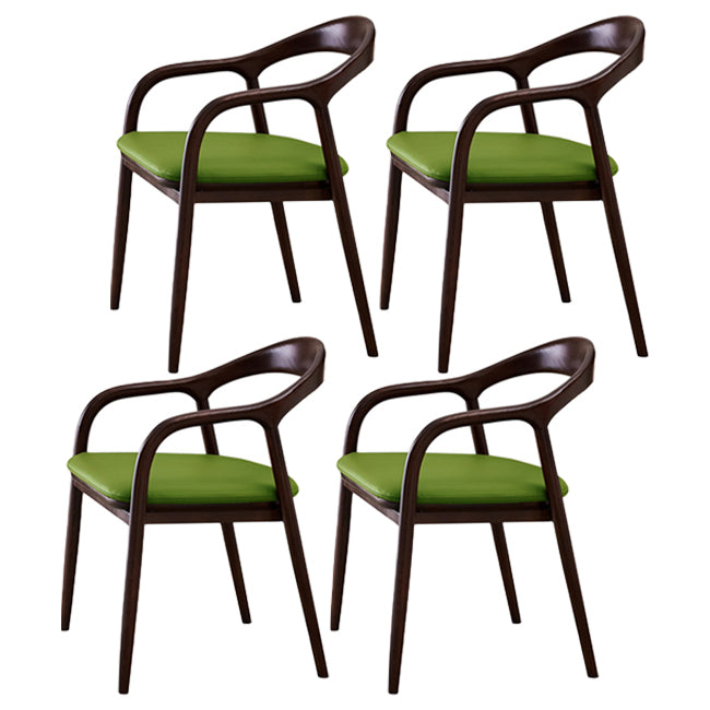Traditional Style Ash Wood Chair Open Back Arm Dining Kitchen Chairs Set Green 4 Piece Set Clearhalo ' kitchen&dining_furn' 'Dining Chairs' 'Dining Tables & Seating' 'dining_chair' 'furn' 'furn_dining_chair' 'Furniture' 'furniture_dining_chair' 'Kitchen & Dining Furniture' 'kitchen' 4103731